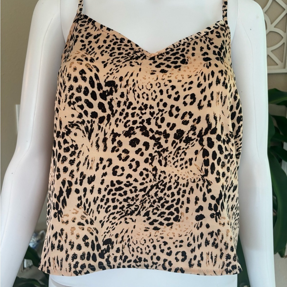 Forever 21 Tan and Cream Sleeveless Camisole